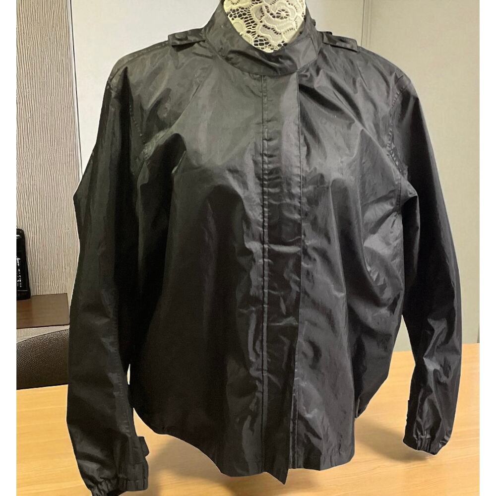 Vintage Harley Davidson black windbreaker/rain jacket women’s 1W (18)‎